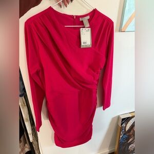 H&M Fuchsia Long Sleeve Dress